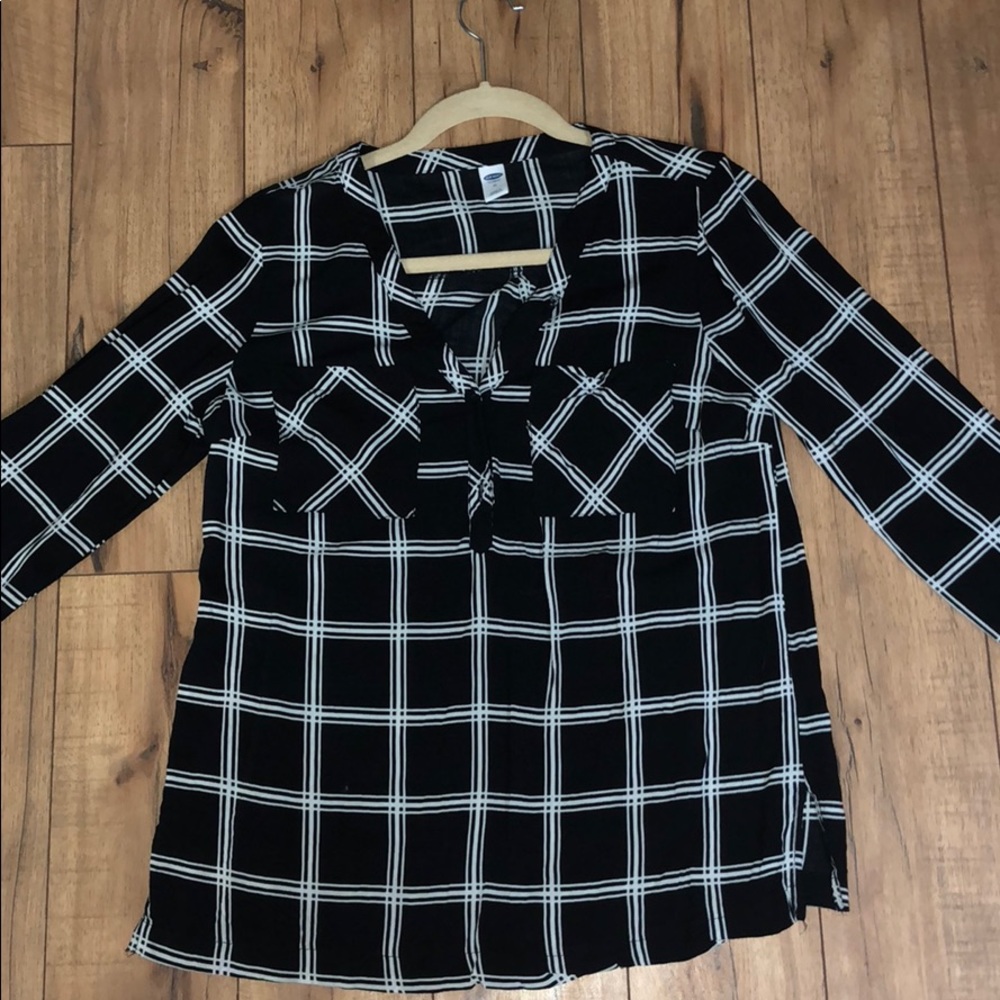 Old navy plaid long sleeve